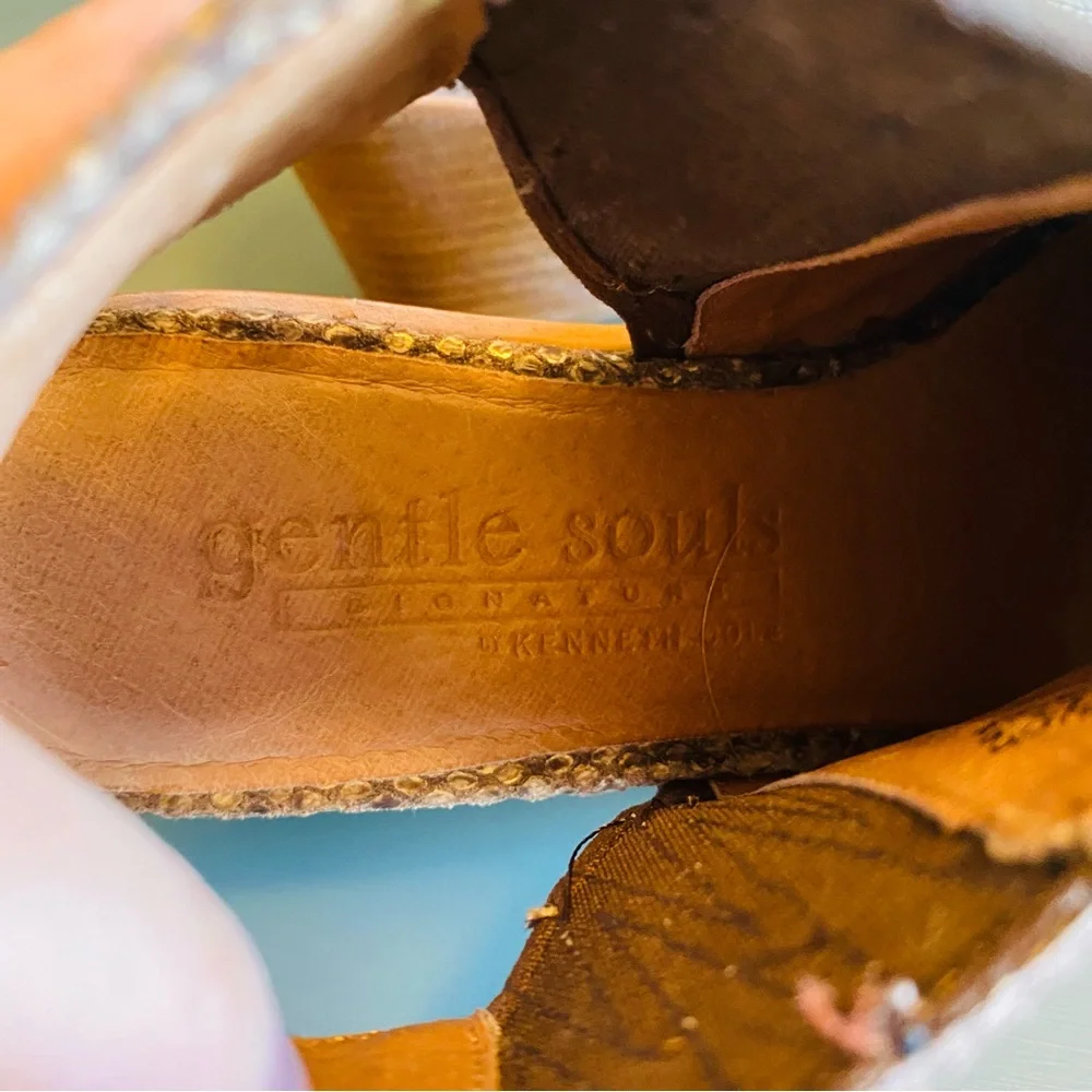 Gentle Souls Boots Ankle Harlie Python Sling Back 6 - Picture 7 of 8